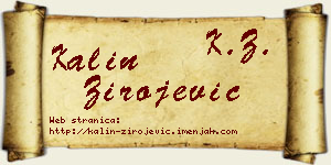 Kalin Zirojević vizit kartica